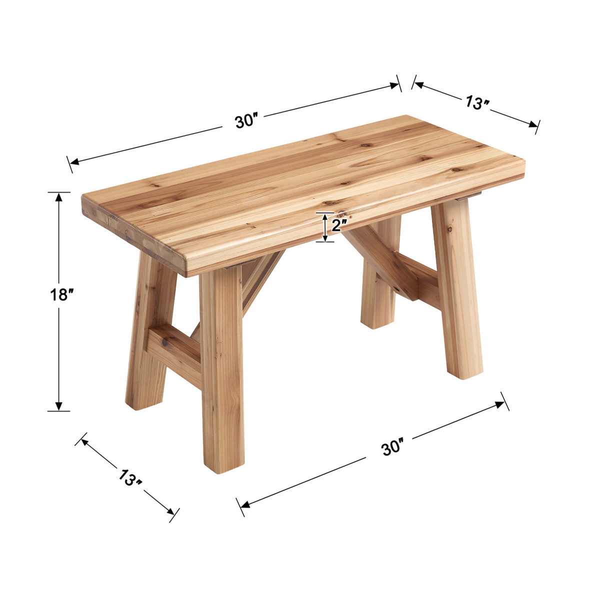 Walvora™ — Add Warm, Natural Seating to Any Room With Solid Wood Simplicity