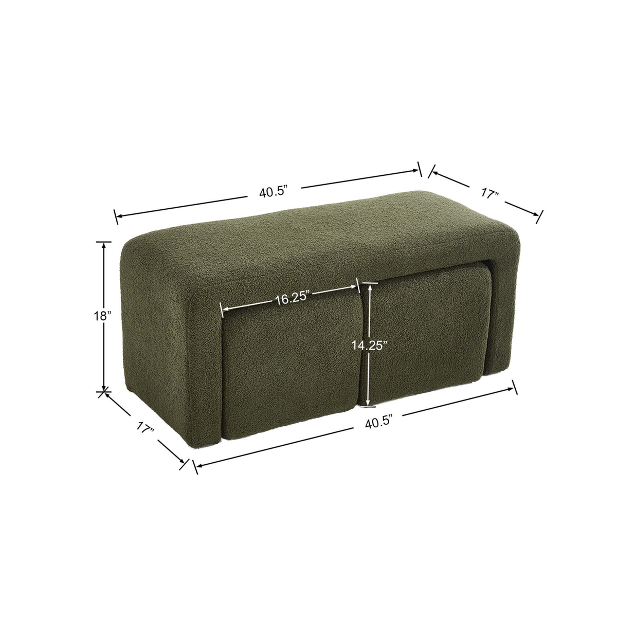 Bouclera™ — Add Cozy Seating & Hidden Space-Saving Style With a 3-Piece Nesting Set