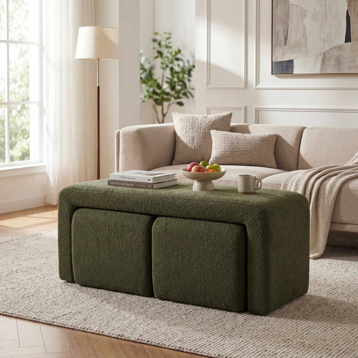 Bouclera™ — Add Cozy Seating & Hidden Space-Saving Style With a 3-Piece Nesting Set
