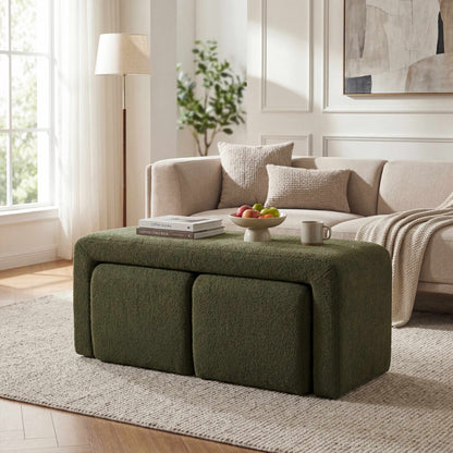 Bouclera™ — Add Cozy Seating & Hidden Space-Saving Style With a 3-Piece Nesting Set