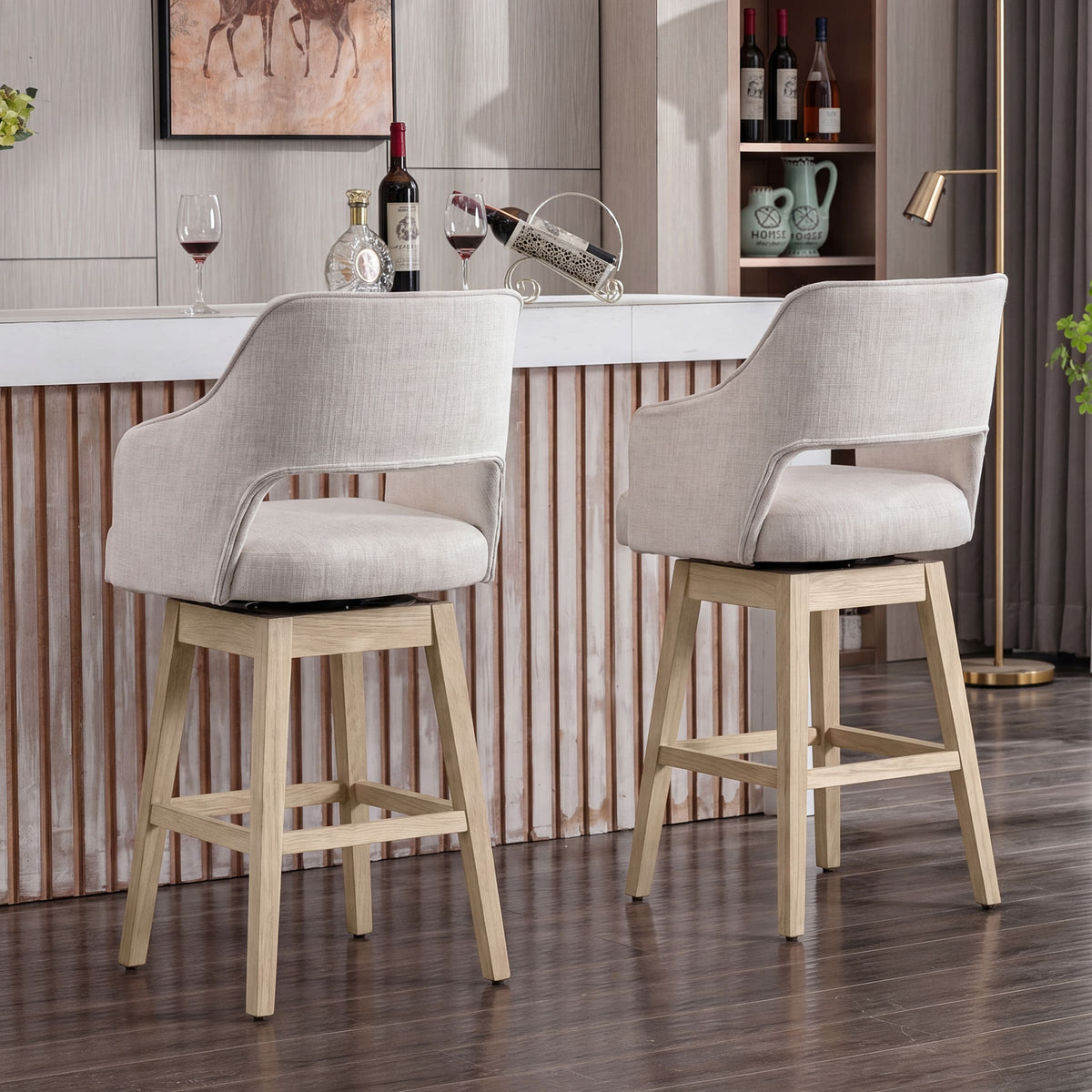 Airelle™ — Add 360° Swivel Comfort & Airy Open-Back Style to Your Kitchen Counter