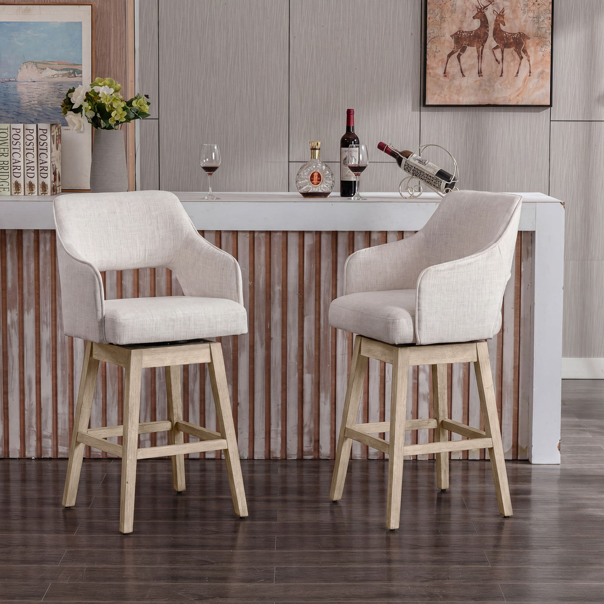 Airelle™ — Add 360° Swivel Comfort & Airy Open-Back Style to Your Kitchen Counter