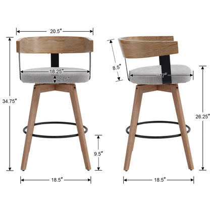 Wynora™ — Add 360° Swivel Comfort & Warm Wood Style to Your Kitchen Counter
