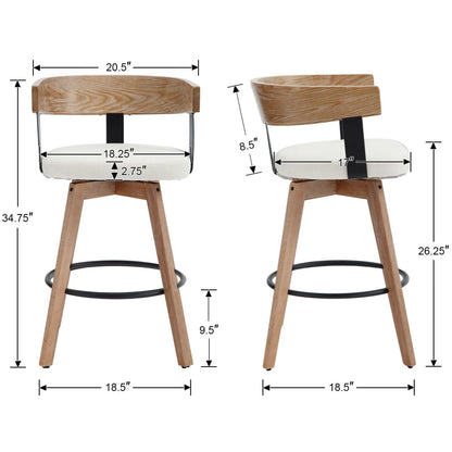 Wynora™ — Add 360° Swivel Comfort & Warm Wood Style to Your Kitchen Counter