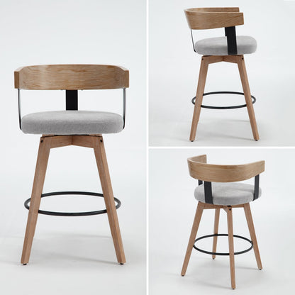 Wynora™ — Add 360° Swivel Comfort & Warm Wood Style to Your Kitchen Counter