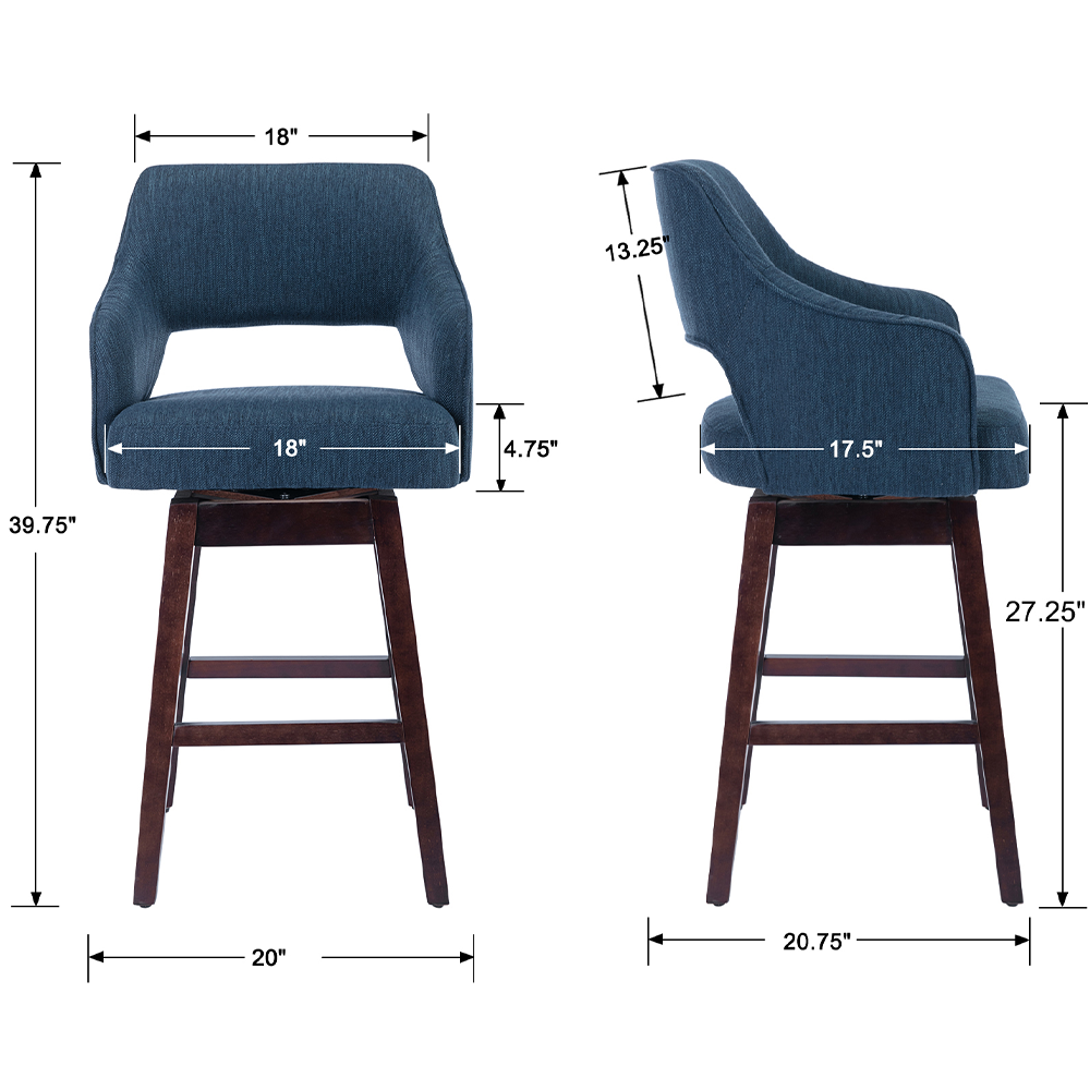 Airelle™ — Add 360° Swivel Comfort & Airy Open-Back Style to Your Kitchen Counter