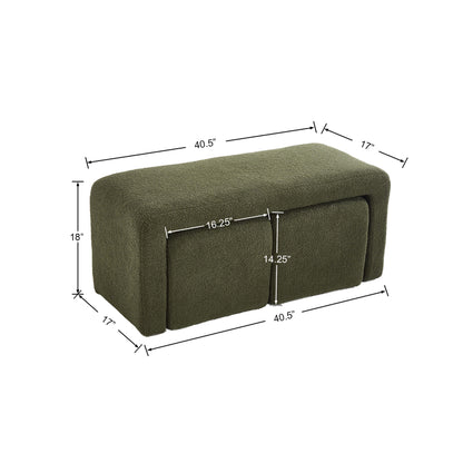 Bouclera™ — Add Cozy Seating & Hidden Space-Saving Style With a 3-Piece Nesting Set