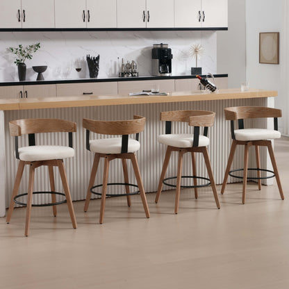 Wynora™ — Add 360° Swivel Comfort & Warm Wood Style to Your Kitchen Counter
