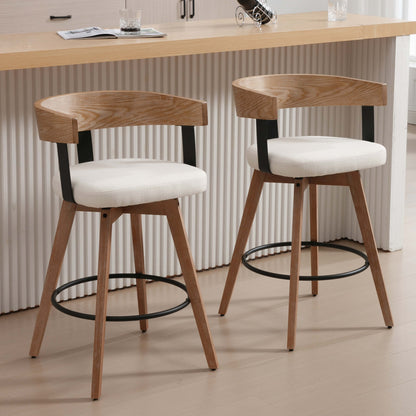 Wynora™ — Add 360° Swivel Comfort & Warm Wood Style to Your Kitchen Counter