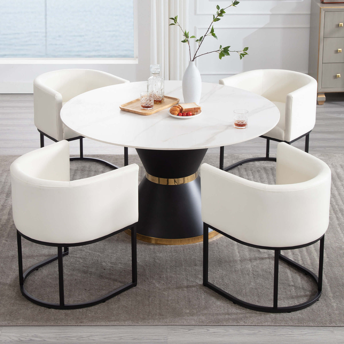 Veloura™ — Add Glamorous Comfort & Curved Elegance to Your Dining Space
