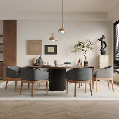 Barrelle™ — Bring Cozy Farmhouse Comfort & Curved Elegance to Your Dining Space