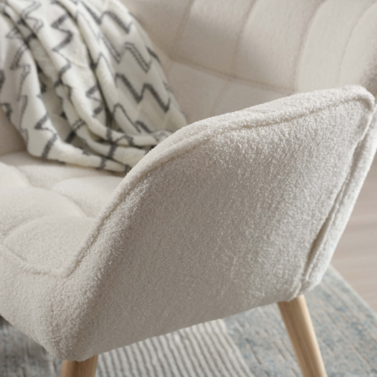 Lunessa™ — Create a Cozy Reading Corner With a Soft Sherpa Chair & Matching Ottoman