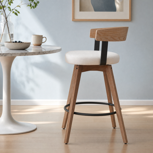 Wynora™ — Add 360° Swivel Comfort & Warm Wood Style to Your Kitchen Counter