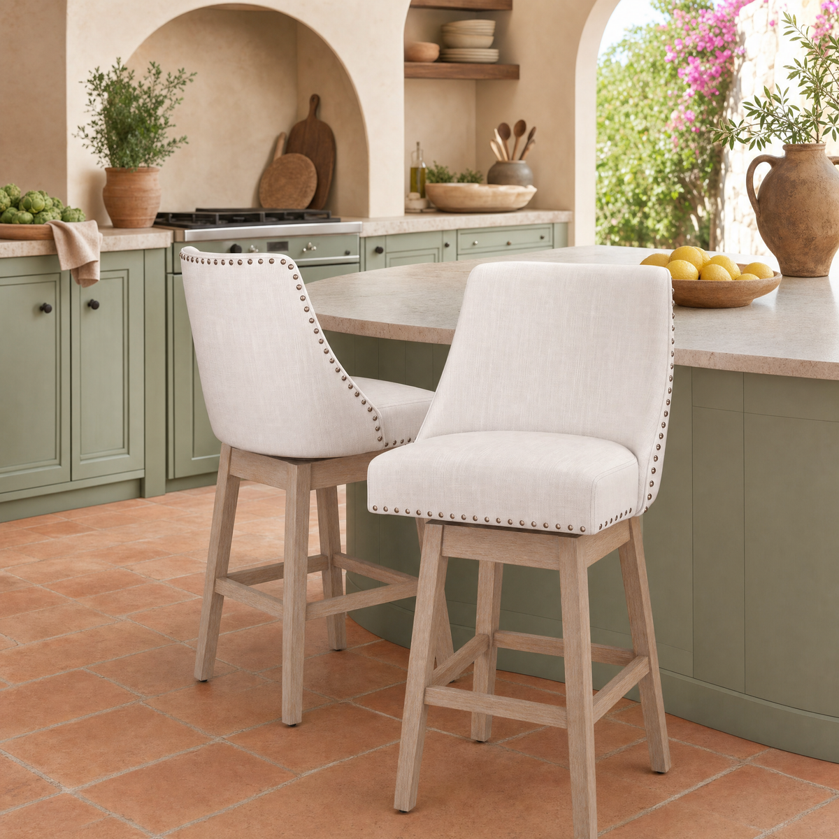 Rivelle™ — Add 360° Swivel Comfort & Mid-Century Style to Your Kitchen Counter