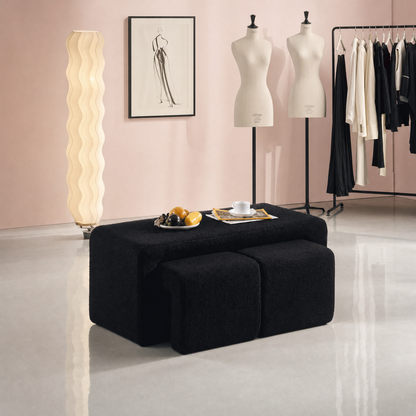 Bouclera™ — Add Cozy Seating & Hidden Space-Saving Style With a 3-Piece Nesting Set